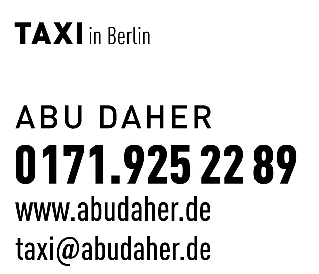 Taxi in Berlin - ABU DAHER - 0171.9252289